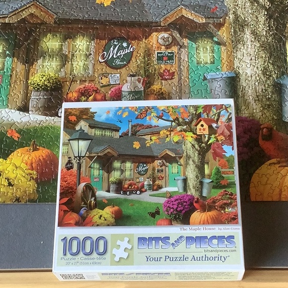 1,000 piece PUZZLE The Maple House by Bits & Pieces - Picture 2 of 4